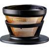 Cores Coffee Dripper with Gold Filter, Simply Place In Cup, Serving 2-4 Cups, Co-Developed with Maruyama Coffee, No Paper Filter Required, Pure Gold,