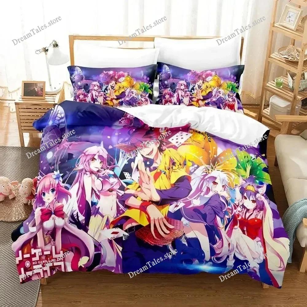 Новый набор постельного белья No Game No Life Сора и Широ Односпальный Двуспальный Полный Queen King Размер Набор для кровати Взрослый Детская Спальня Комплекты с пододеяльником
