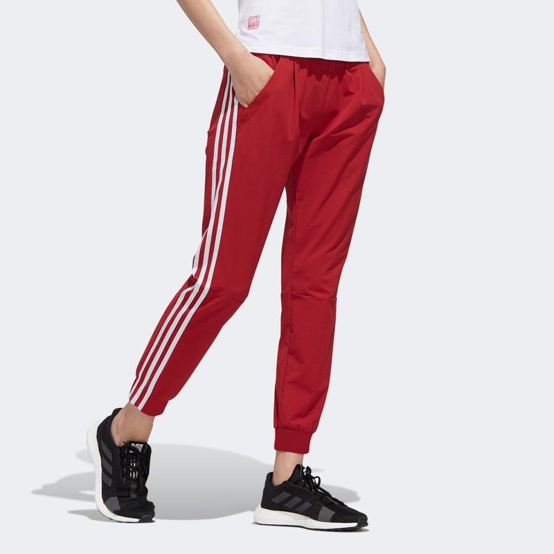 adidas Трикотажные спортивные брюки в стиле ретро-спорта с эластичной средней посадкой, женские брюки EH3847