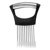 1 Set Onion Cutter Stainless Steel Potato Tomato Slicing Holder Non-Slip Grip Vegetable Lemon Slicer Chopper for Kitchen