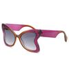 Leopard-print sunglasses, women's fashion eyewear with a butterfly design