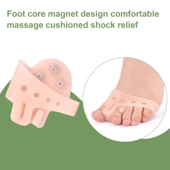 1 пара силиконовых разделителей для пальцев ног, распорки для пальцев ног, подушечки для снятия боли при косточках стопы, подошвенном фасциите, дышащие, нескользящие, поддерживающие корректоры косточек