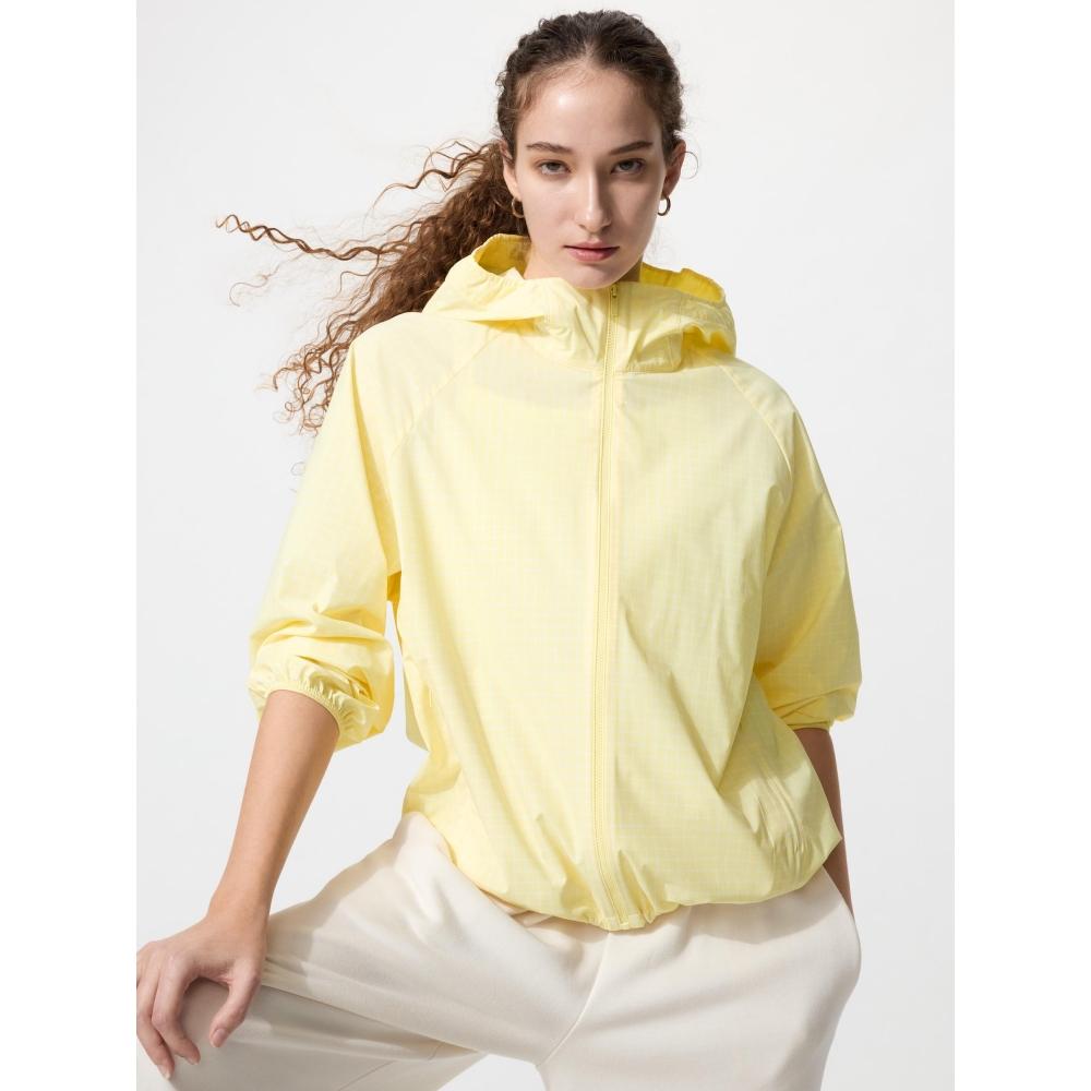 Uniqlo Япония Складная толстовка с УФ-защитой Nanodesign Клетка