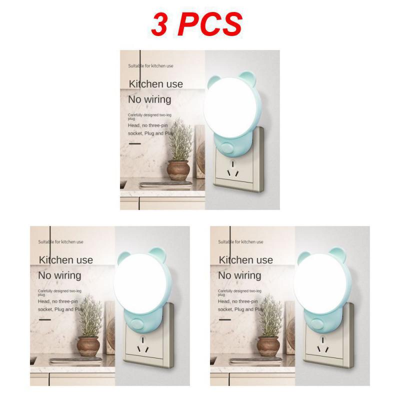LED Plug-in Night Light LED Dimmer Baby Nursing Eye Sleep Light Bedroom Sleep Light Plug LED Energy Saving Cute Mini Lamp