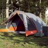VidaXL 4-Person Cabin Camping Tent Grey Orange Waterproof, Tent, Camping Shelter, Garden Shelter, Tent of 94715