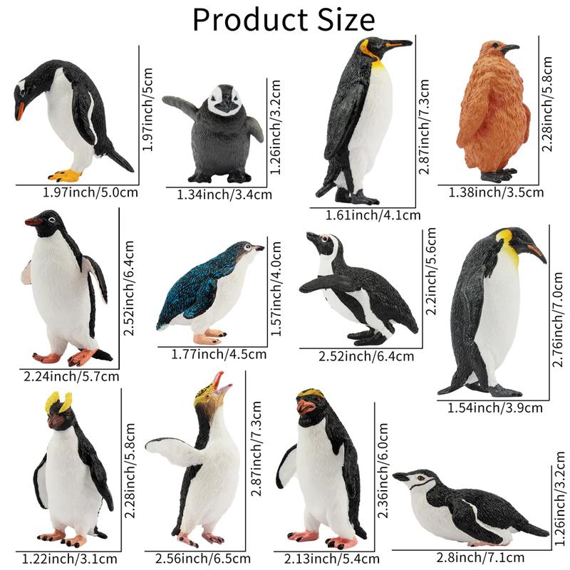 6Pcs Simulation Polar Bear Animal Model Toy Mini Figures Dolls Action Figurines Toys for Children Set Gift Cake Decoration