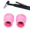 2Pcs TIG Welding Cup 12#/14# Ceramic Nozzle Accessory Set Kit for WP9/17/18/20/25/26(White )
