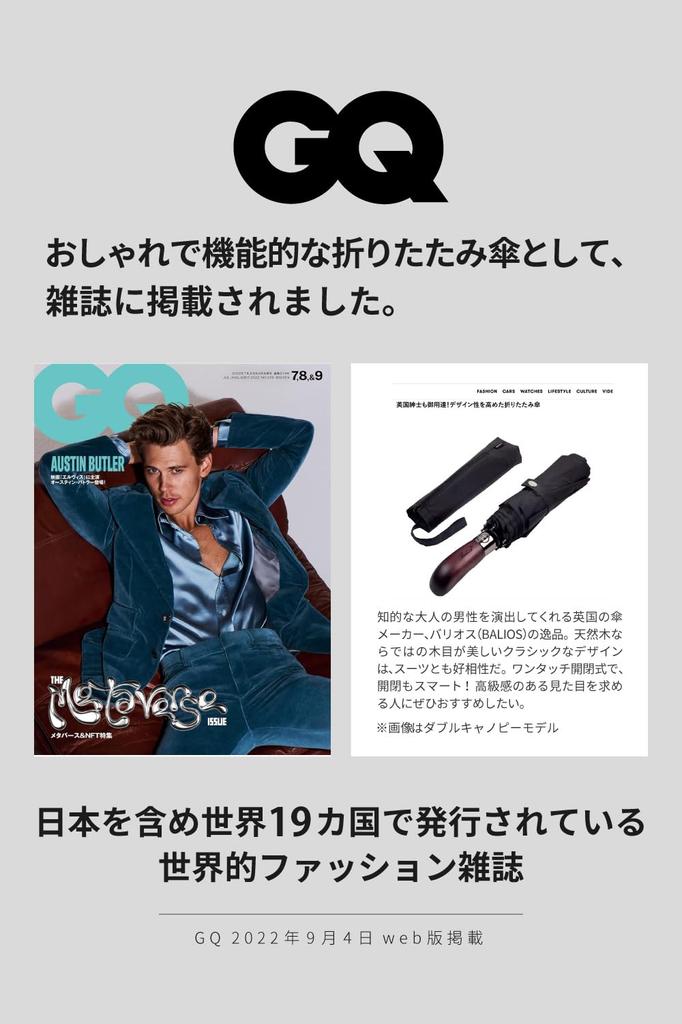 British Umbrella In GQ Beautiful Natural Wood Handle British Balios Double Canopy Folding Umbrella Umbrella Windproof 65cm 8 Ribs 395g Automatic For