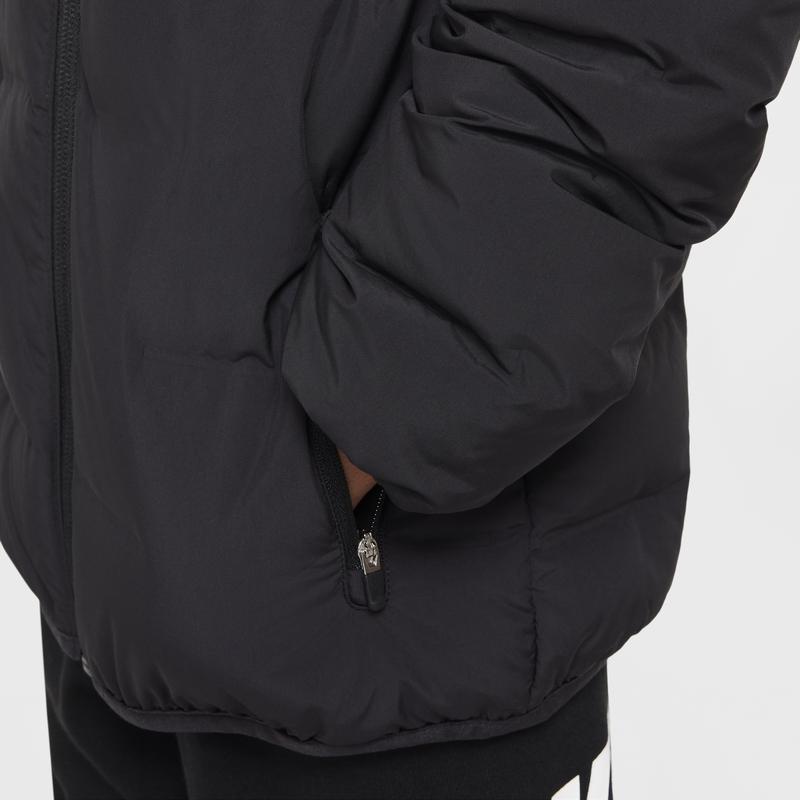 Nike Hooded Zipper Versatile Down Jacket Kids Jackets Black HQ7960-010