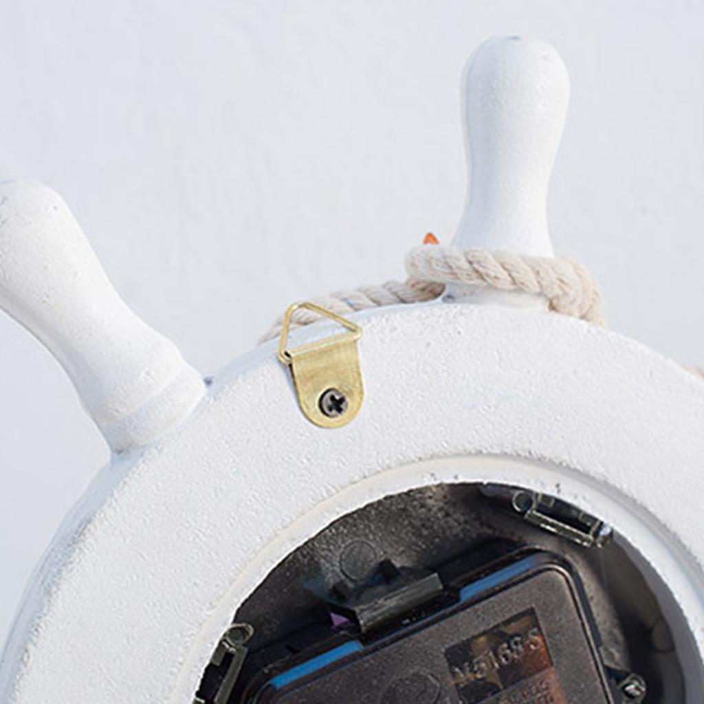 Деревянные настенные часы в средиземноморском стиле, ретро руль, колесо корабля, круглые подвесные часы, домашний домашний морской декор