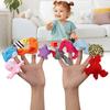 Cartoon Finger Puppet Set Plush Hand Puppets for Storytelling Early Education Soothing Doll Plush Toy Birthday Party Christmas Gifts