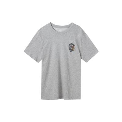 Dri-Fit мультяшный узор с буквенным принтом, футболка с круглым вырезом и короткими рукавами, мужские топы, серые, FD0139-063