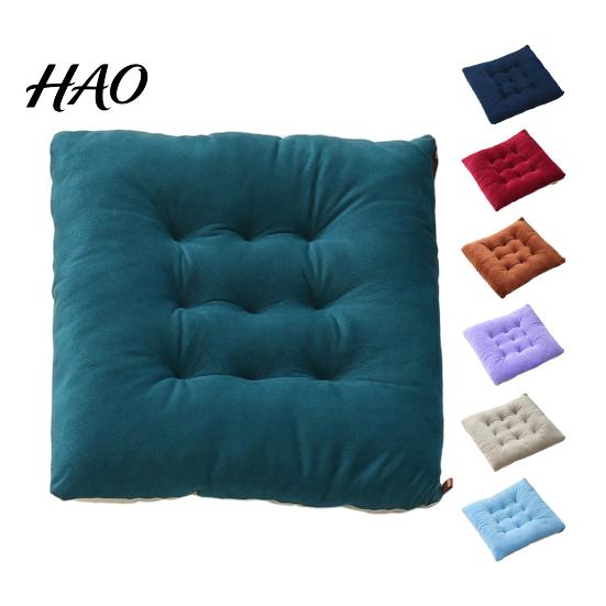 Versatile Chair Cushion for Home Square Cushion, Soft Plush Seat with Straps, 15.75" x Supportive Hard Chairs Non Slip Pad Dining Room Office Leisure