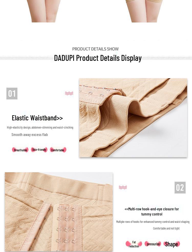 Послеродовые утягивающие трусы с высокой талией и трехрядной застежкой для поддержки живота и бедер, большого размера