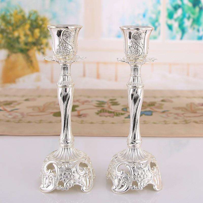 Elegant European Style Gem Flower Single Candle Holder Romantic Dinner Wedding Decor