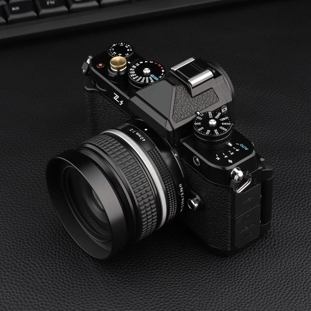 Металлический бленда Haoge для Nikon NIKKOR Z 40mm f/2, Z 28mm f/2.8 и Z 28mm f/2.8 (SE) Объективы, Навинчиваемая бленда, Совместимость с УФ-фильтрами 52 мм и 52 мм