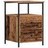 VidaXL Table de chevet vieux bois 34x35,5x50 cm bois d’ingénierie, meuble de chevet, table d'appoint, armoire de lit, 857258