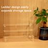 Desktop Ladder Display Stand Easy Assembly Acrylic Perfume Organizer 1-4 Tier Options Versatile Cosmetic Holder