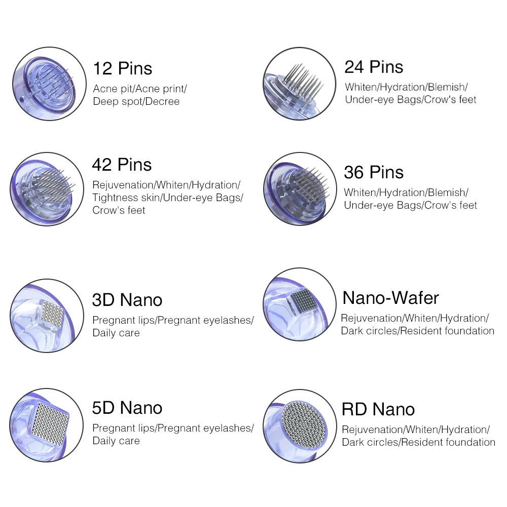 10Pcs Replaceable Disposable Hydra Meso Pen Cartridges Needle Derma Pen Replace Needles For Hydra Gun Mesotherapy Liquid Injecto Tools Derma Stamp Pen