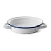 Plat À Oeuf - Ibili - 904114 - 14 Cm - Acier Émaillé - Blanc/Bleu