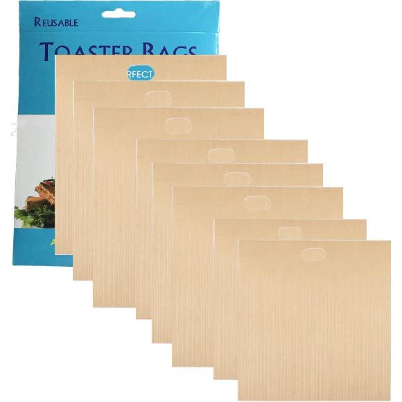12 штук сумок для тостера, антипригарные, многоразовые, легко моющиеся, для сэндвичей с сыром на гриле, тостов, хлеба, закусок (12)