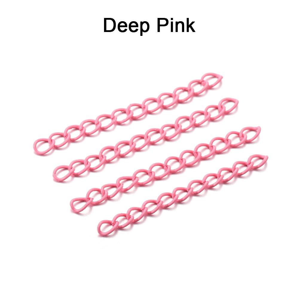 30Pcs/Lot 50mm Colourful Necklace Extension Chain Bulk Bracelet Extended Chains Tail Extender for DIY Jewelry Making Supplies