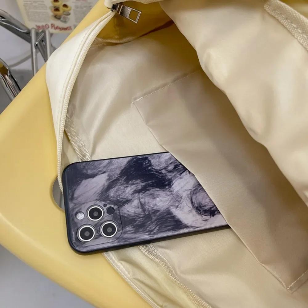 Японская милая прозрачная холщовая модная сумка для девочек на одно плечо, студенческая сумка через плечо со значком в виде куклы