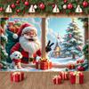 Holiday Banner Festive Theme Winter Banner Xmas Banner Santa Pattern For Photo Backdrop Xmas Event Christmas Party
