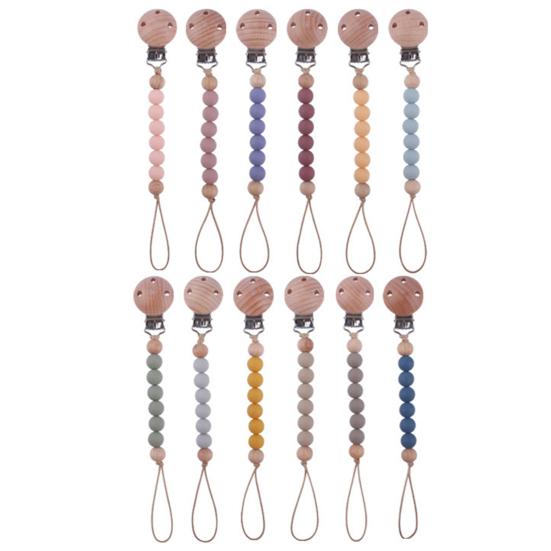 Цепочка для детской соски, силиконовые бусины, товары для младенцев, унисекс, пустышка, держатель для пустышки, легкая анти-потерянная универсальная цепочка для мальчиков и девочек