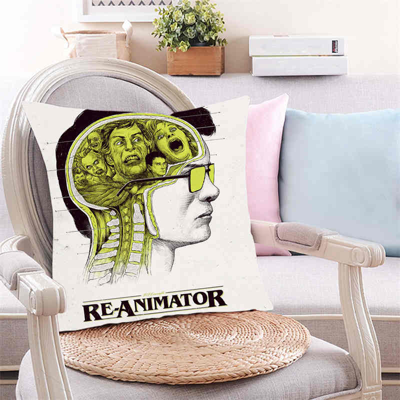 Новая наволочка Re Animator Ужасы Наволочка для подушки Чехол на подушку для стула Декоративные подушки для дивана Покрывало-подушка для автомобиля Sj-191