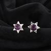 Amethyst Gemstone 925 Sterling Silver Women Jewelry Handmade Stud Earrings 0.44" EE-175-10