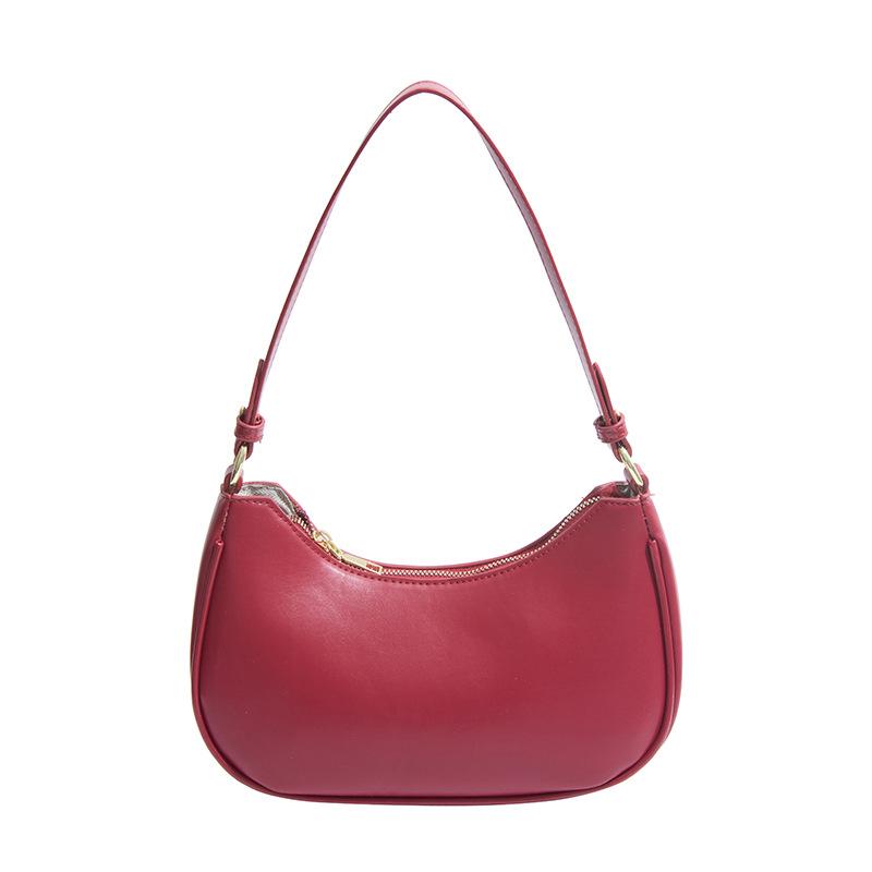 Трендовая сумка подмышку женская новая модная летняя однотонная повседневная простая текстурная сумка через плечо прилив