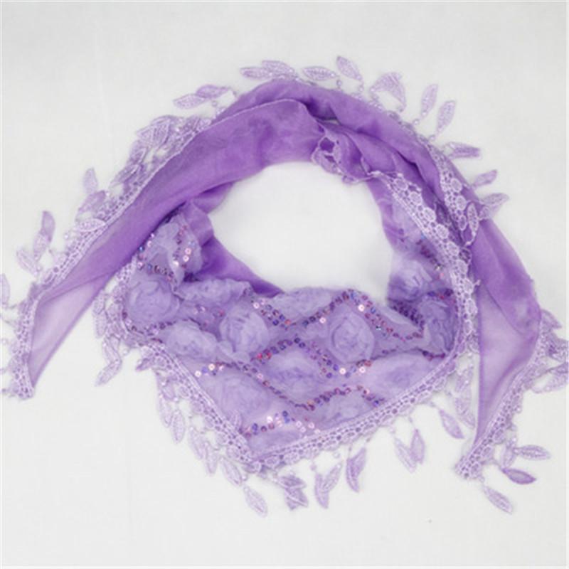 Весенне-осенний женский треугольный шарф, изысканный тонкий шелковый шарф с вышивкой и кисточками, шаль