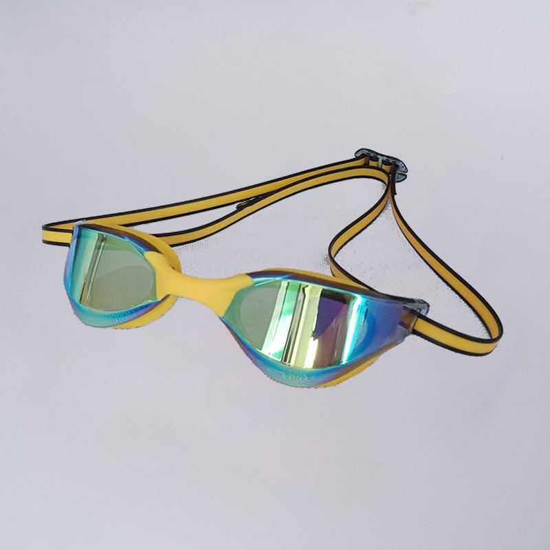 Adult Anti-Fog HD Swimming Goggles - Professional Racing & Training, Comfortable Silicone, Waterproof, Electroplated Lenses.