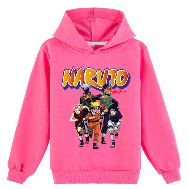 Толстовка с капюшоном из японского аниме «Наруто», повседневные хлопковые толстовки с капюшоном для мальчиков и девочек, крутая толстовка с капюшоном с героями мультфильмов, топы, детский пуловер, спортивная одежда, топы