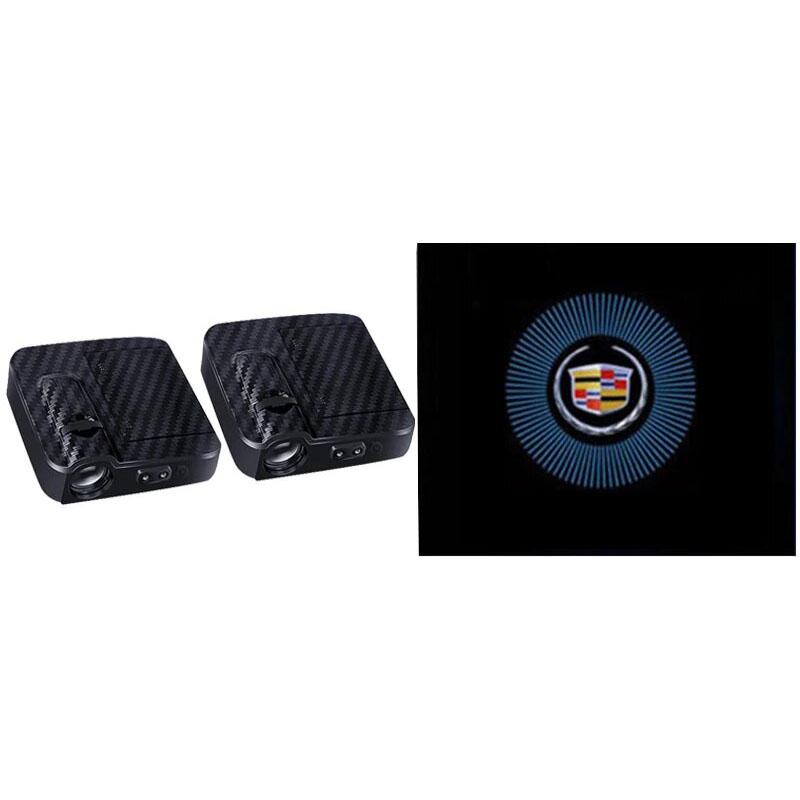 2pcs Car Door Welcome Light Shadow Lamp Projector Decoration for Cadillac ATS BLS CT6 CTS SLS SRX XT4 XT5 Escalade Deville DTS