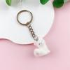 Трансграничный смоляной флокированный 3D милый мультяшный брелок в виде лисы и подвеска-шарм для телефона