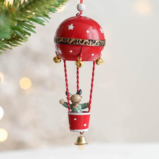 Рождественский кулон, железный воздушный шар, украшение с колокольчиком, фигурка Санта-Клауса, горячая