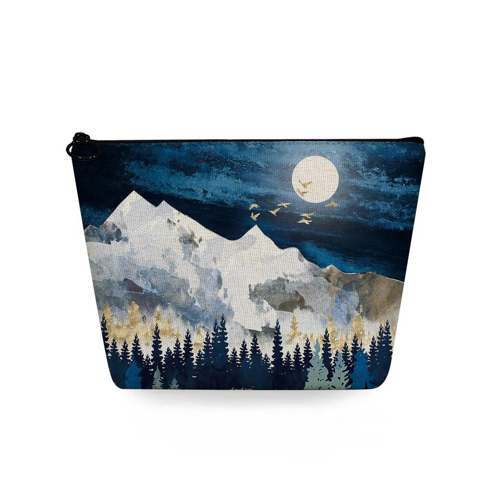 Women Landscape painting Print Cosmetic Bag Toiletries Organize Travel Storage Case 6753 KTB