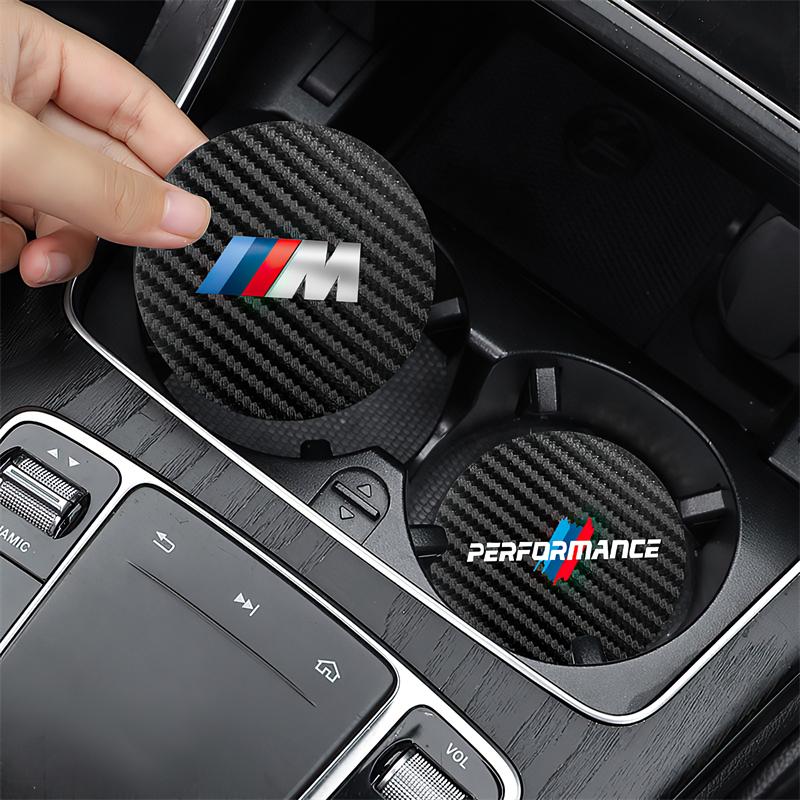 Original Car Water Cup Pad Auto Emblem Coaster For BMW E46 E90 E60 F30 F10 E39 E36 F20 G20 G30 E92 E87 E91 X5 E70 F11 E30 F31 X3 YF6