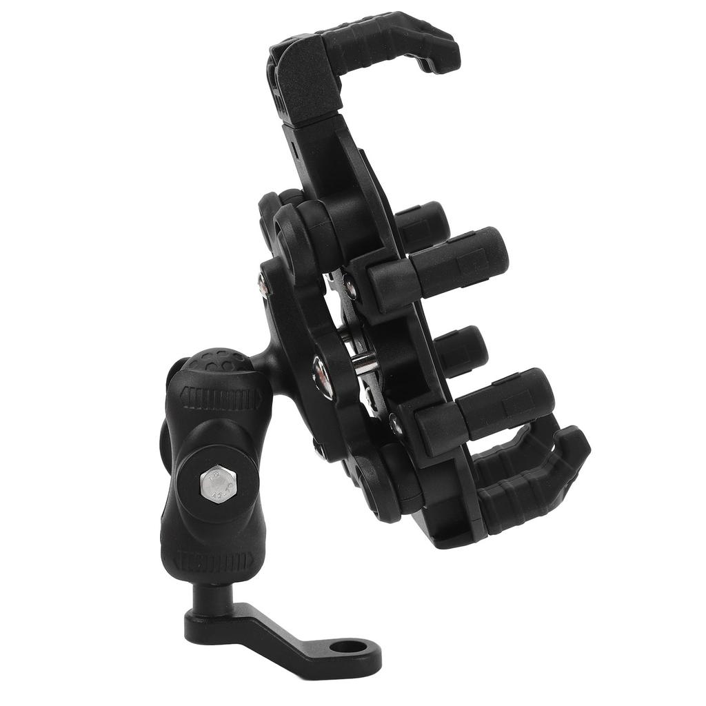 Мотоциклетное крепление для телефона с предохранительным замком, амортизацией, вращением на 360 градусов, регулируемый держатель для телефона на зеркало заднего вида