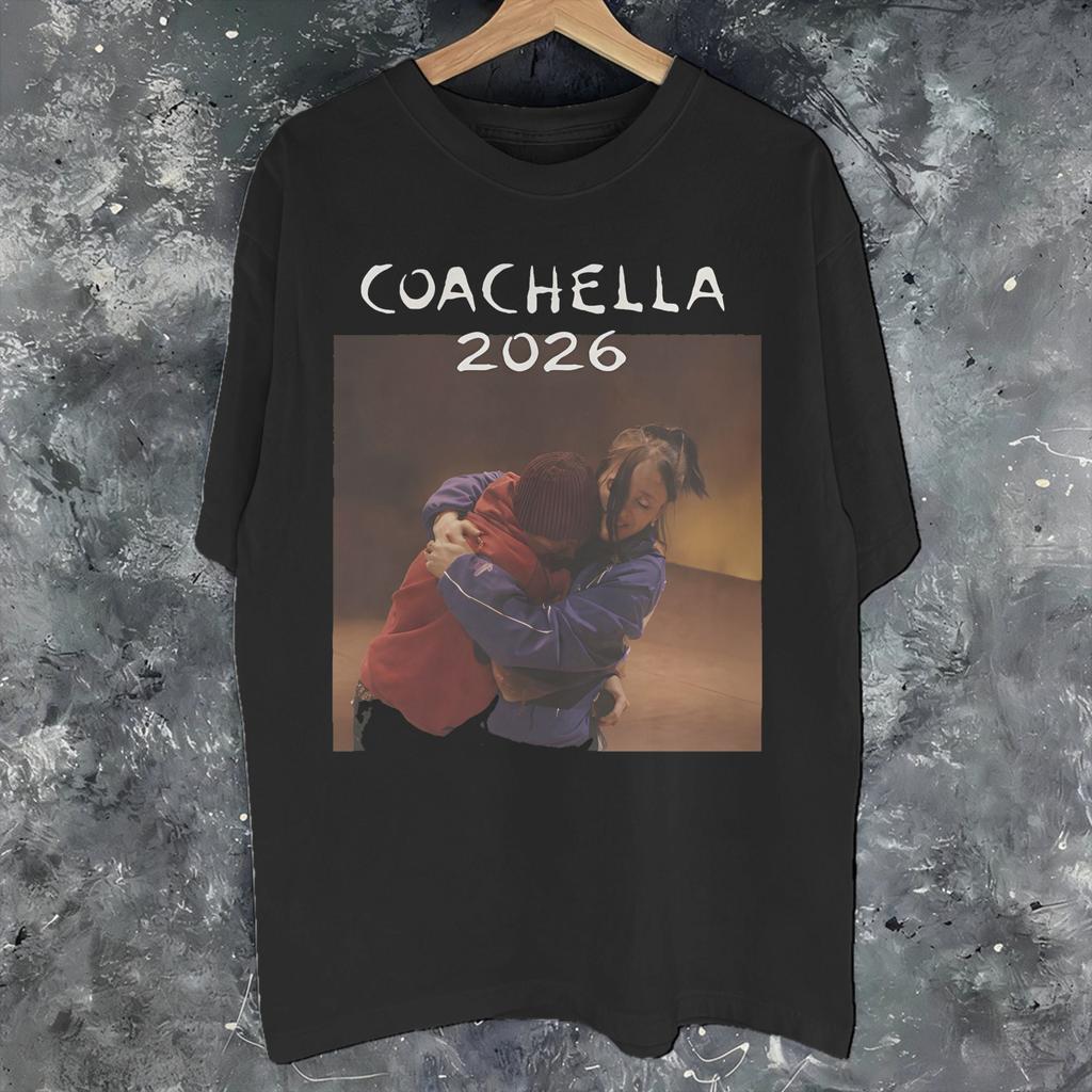 Футболка Justin Bieber Coachella Bieberchella Concert 2026 для унисекс женщин Новое поступление Футболки Хлопковая одежда