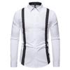 Autumn New Men's Black And White Dot Patchwork Long Sleeve Shirt Men Fashion Male Versatile Casual Social Wedding Party Business