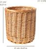 Плетеная корзина - Creative Home - Маленькая корзина - Ручная работа - 22 x 22 x 26 см - Коричневый