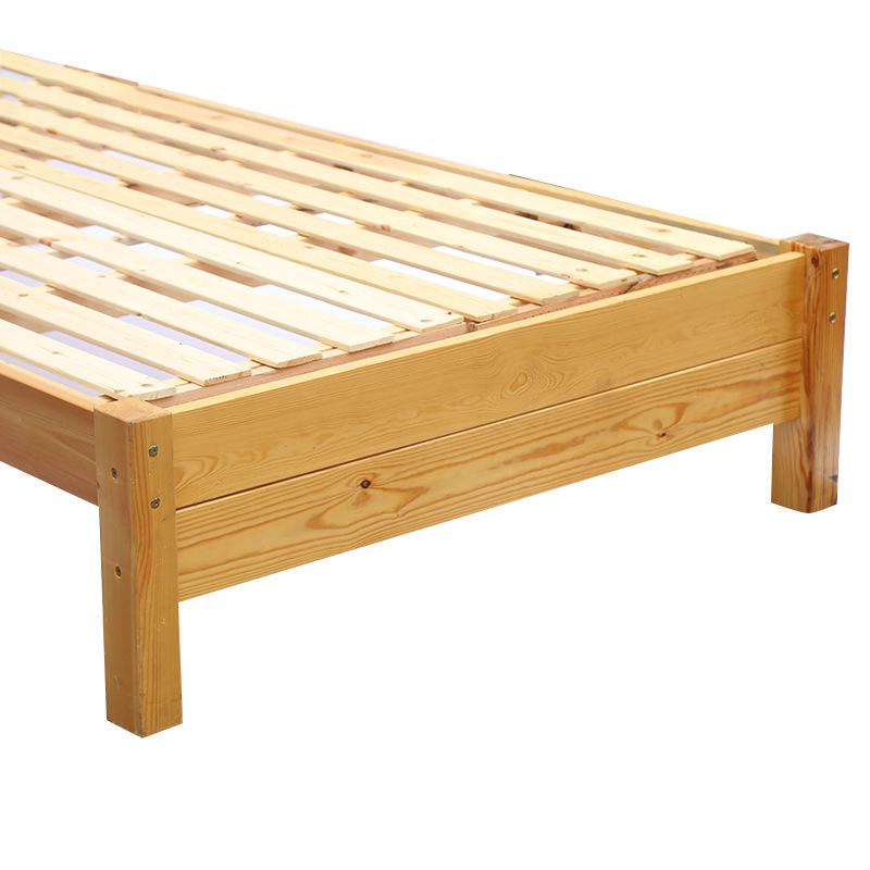 Schrenck's Solid Wood Pine Single Bed, 1.2 M Small Apartment/Dorm Double Bed