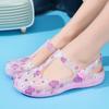 Summer Printed Hole Shoes Women Sandals Ladies Jelly Shoes Cool Slippers Women Outer Wear Ladies Covered Toe Sandals