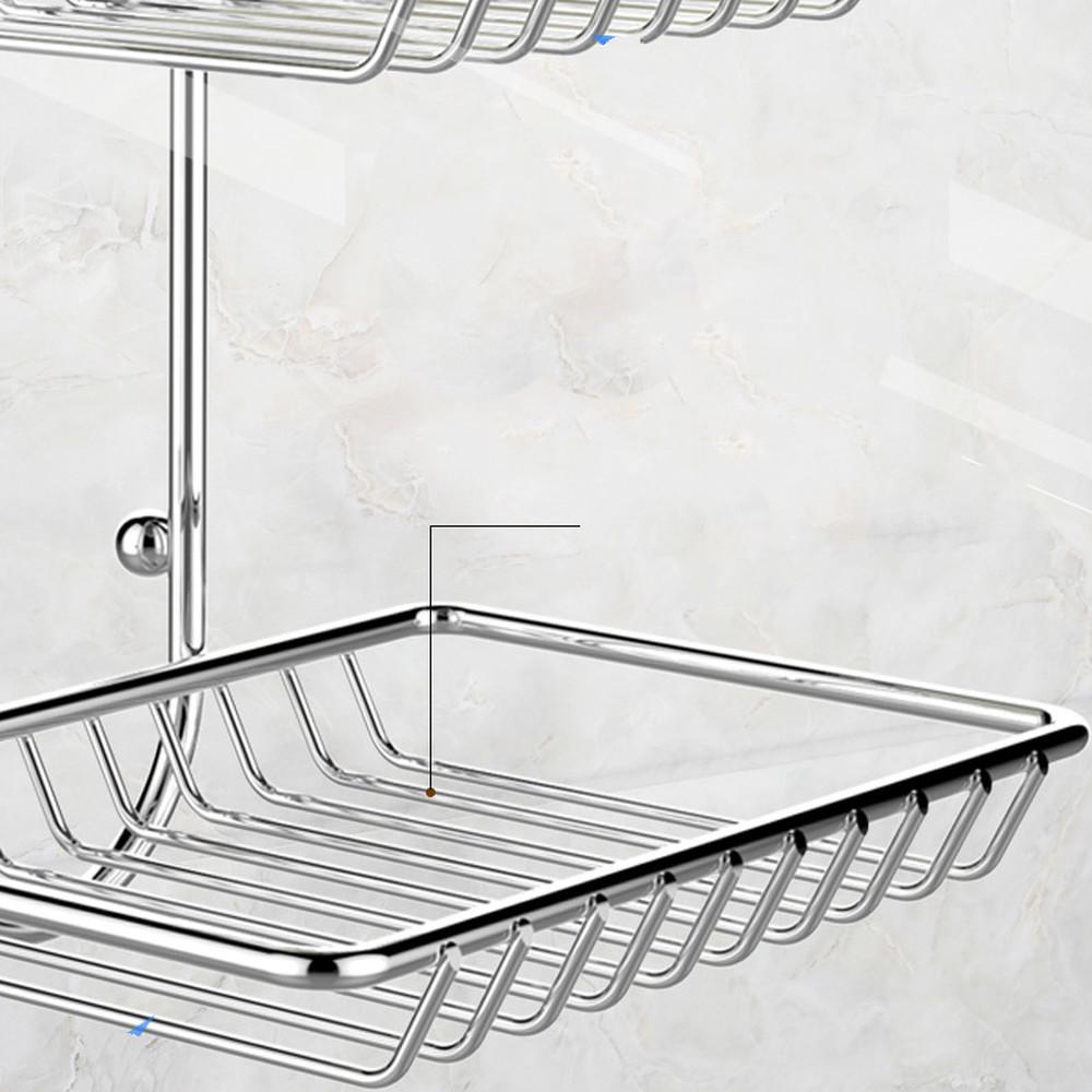 1 шт. двухслойная мыльница без присосок, держатель для мыла в ванной, настенная полка для ванной комнаты из нержавеющей стали