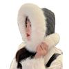 Checkered Plush Pattern Hat Women Winter Ear Protection Outdoor Warmth Cap Gift