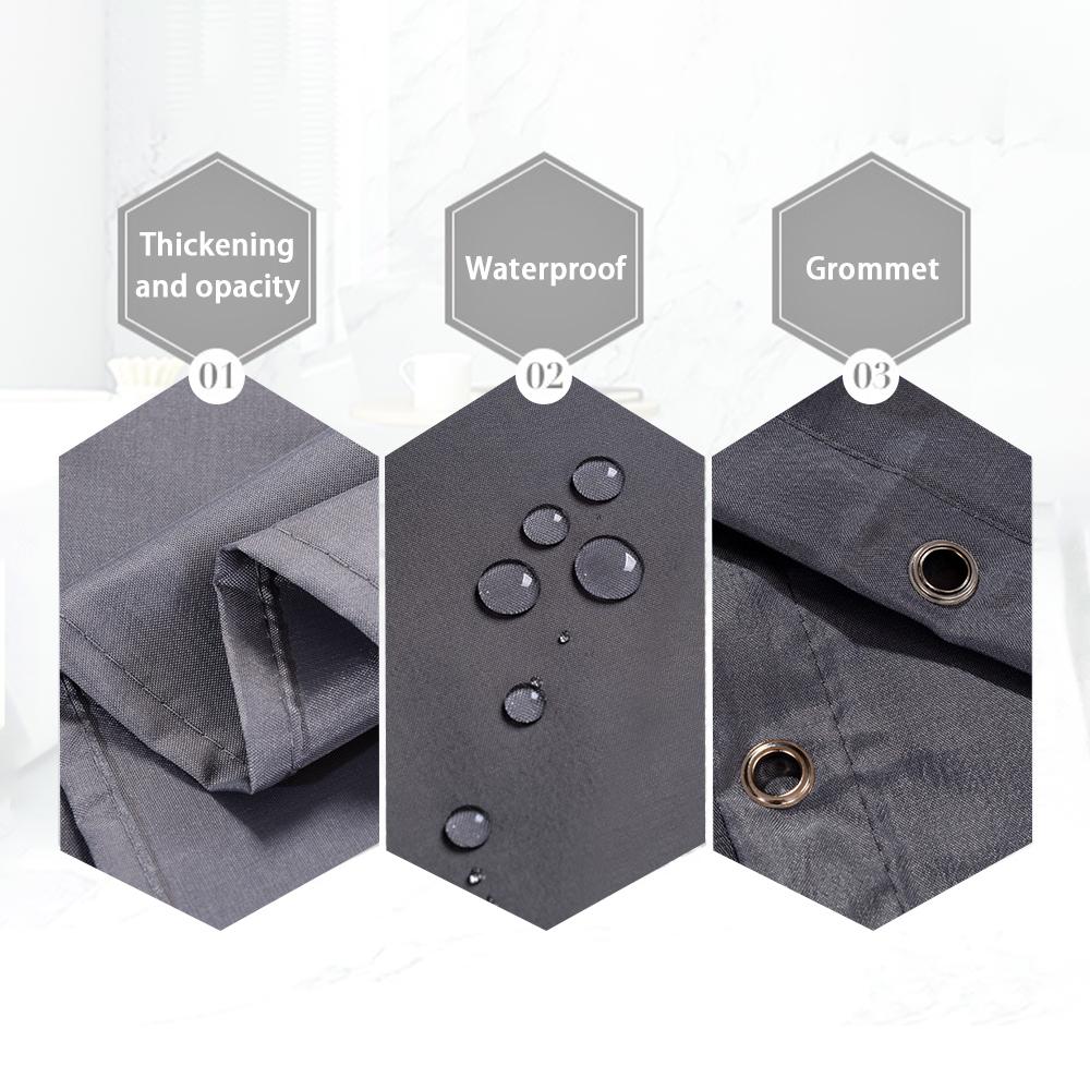 1pc Waterproof Shower Curtain Partition Bathroom Mildew Proof Bath Curtains Monochrome Polyester