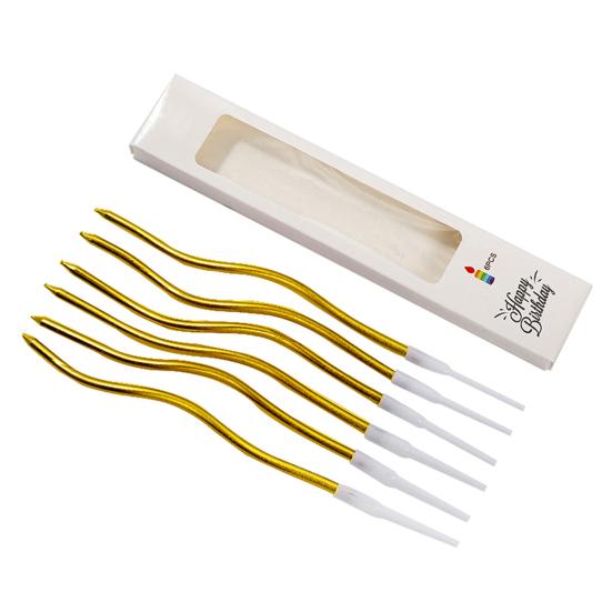 6 шт./компл. свечи на день рождения, хороший визуальный эффект, несколько цветов, отличное качество изготовления, устойчивый к коррозии, долгосрочное сохранение, украшение для торта